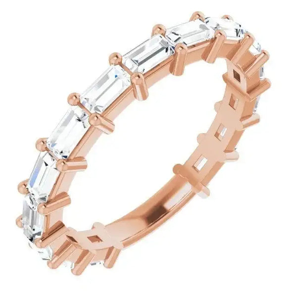 14K Rose 1 1/2 CTW Natural Diamond Anniversary Band - Larson Jewelers
