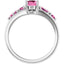 Sterling Silver Lab-Grown Pink Sapphire & Natural Pink Tourmaline Ring