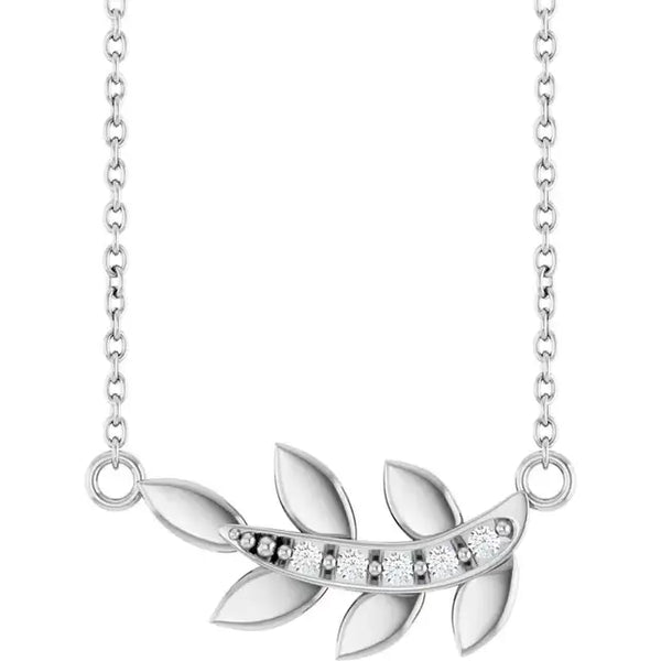 Silver Accented Leaf Necklace or Center - Larson Jewelers