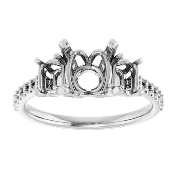 EMMA Engagement Ring Setting for Round Stones - Larson Jewelers