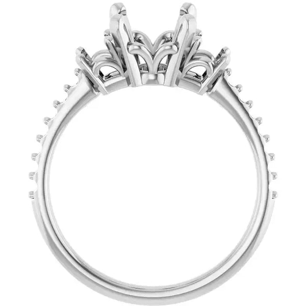 EMMA Engagement Ring Setting for Oval Stones - Larson Jewelers