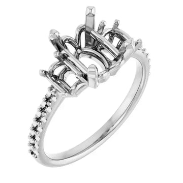 EMMA Engagement Ring Setting for Oval Stones - Larson Jewelers