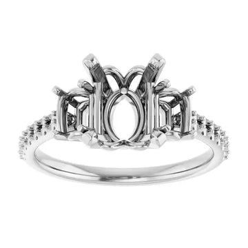 EMMA Engagement Ring Setting for Oval Stones - Larson Jewelers