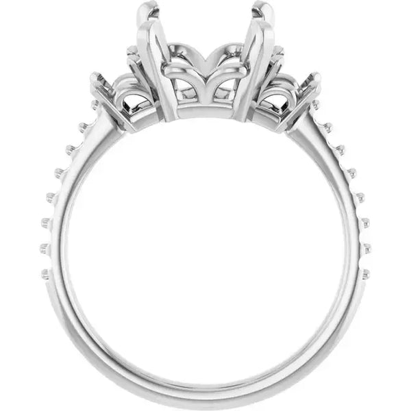 EMMA Engagement Ring Setting for Emerald Stones - Larson Jewelers