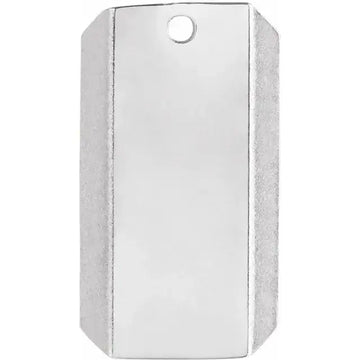 Sterling Silver Engravable Dog Tag Dangle - Larson Jewelers