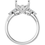 AURELIE Lab Grown Diamond Engagement Ring Setting for Emerald Stones