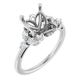 HAILEY Lab Grown Diamond Engagement Ring Setting for Emerald Stone