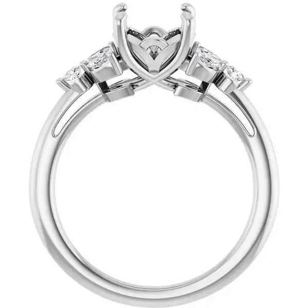 AURELIE Lab Grown Diamond Engagement Ring Setting for Round Stones - Larson Jewelers