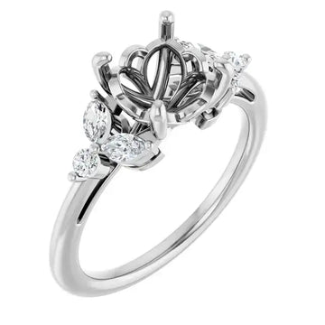 AURELIE Lab Grown Diamond Engagement Ring Setting for Round Stones - Larson Jewelers