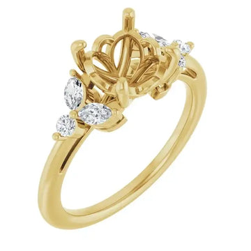 AURELIE Lab Grown Diamond Engagement Ring Setting for Round Stones - Larson Jewelers