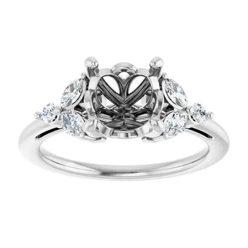AURELIE Lab Grown Diamond Engagement Ring Setting for Round Stones - Larson Jewelers