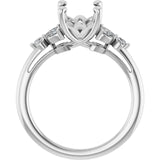 HAILEY Lab Grown Diamond Engagement Ring Setting for Oval Stone