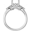 HAILEY Lab Grown Diamond Engagement Ring Setting for Oval Stone