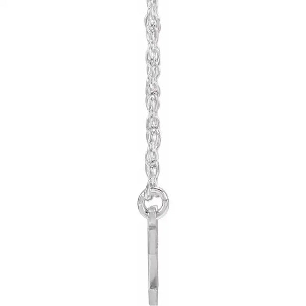 14K White Sports Numbers 16-18" Necklace - Larson Jewelers