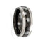 SEPTIMUS Black Titanium Ring with Polished Edges by Edward Mirell - 7 mm - Larson Jewelers