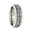 ISAIAS Titanium Ring with Brushed Centered Pattern by Edward Mirell - 9 mm - Larson Jewelers