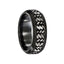 HONORATUS Black Titanium Ring with Centered Pattern by Edward Mirell - 9 mm - Larson Jewelers