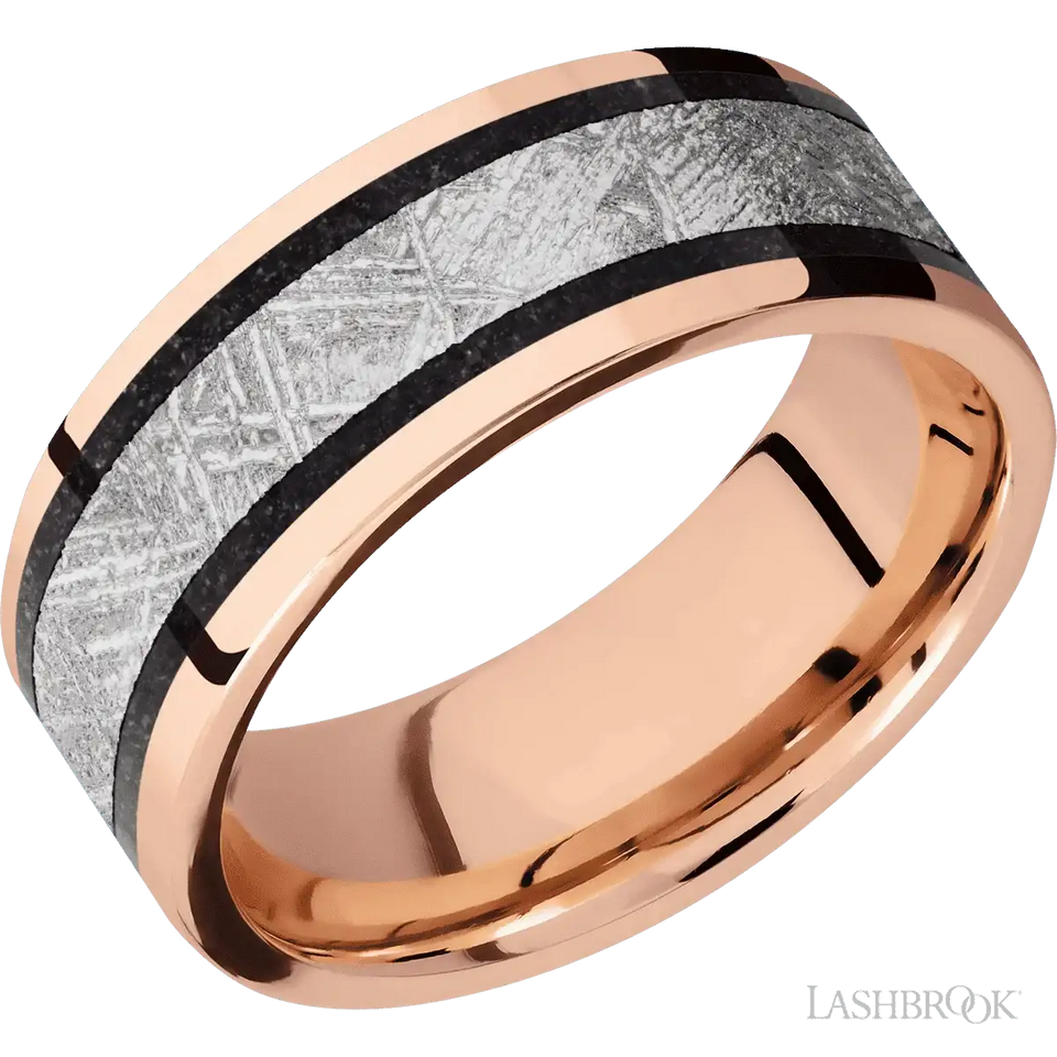 14K Rose Gold with Polish Finish - 8MM - Larson Jewelers