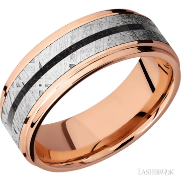 14K Rose Gold with Polish , Polish Finish - 8MM - Larson Jewelers