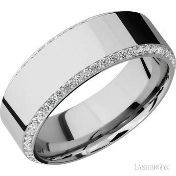 14K White Gold with Polish , Polish Finish - 8MM - Larson Jewelers