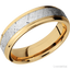 14K Yellow Gold with Polish Finish and Meteorite Inlay - 6MM - Larson Jewelers