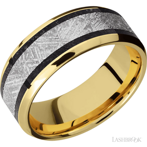 Beveled 14K Yellow Gold with Polish, Polish Finish - 8MM - Larson Jewelers