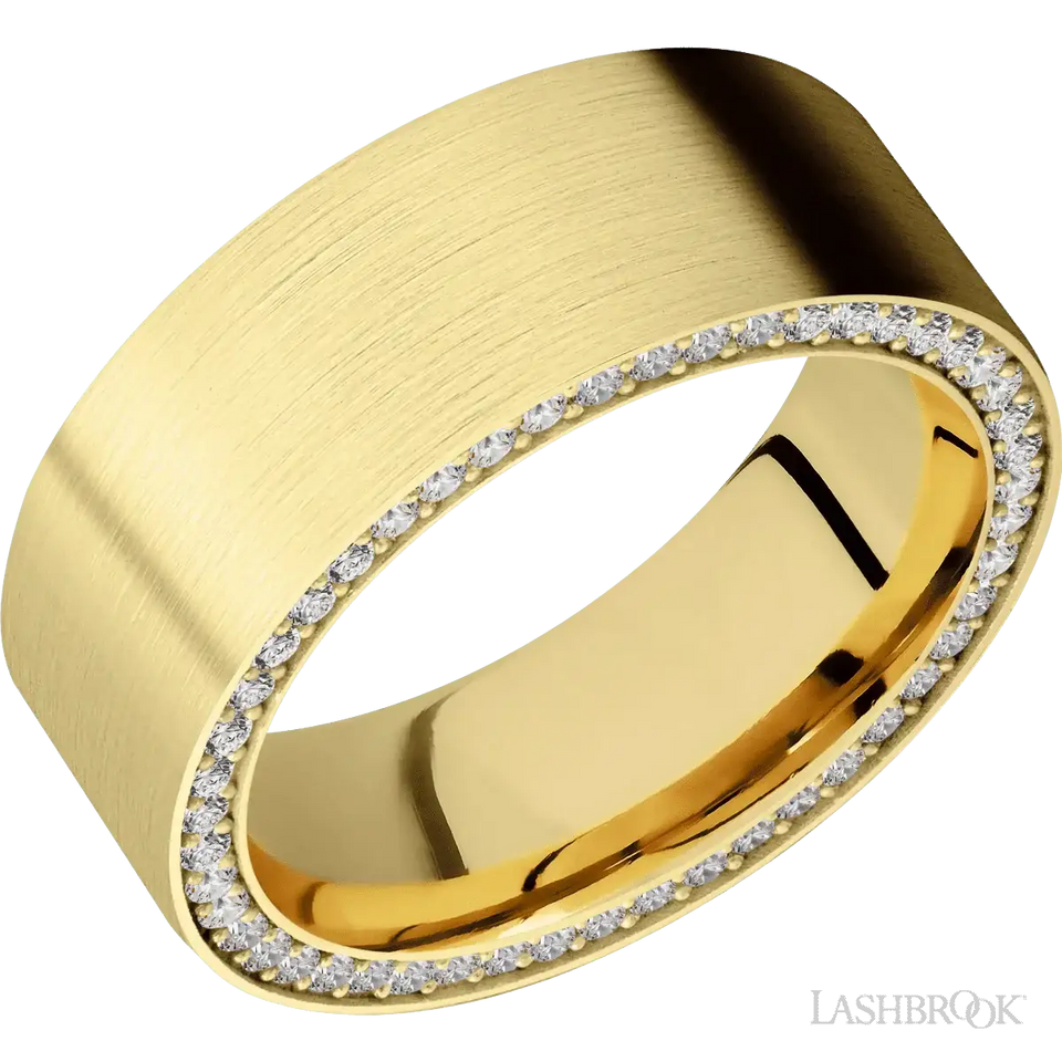 14K Yellow Gold with Satin Finish - 8MM - Larson Jewelers
