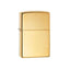 Zippo Lighter High Polished Brass Classic Engravable Grooms Gift USA - Larson Jewelers