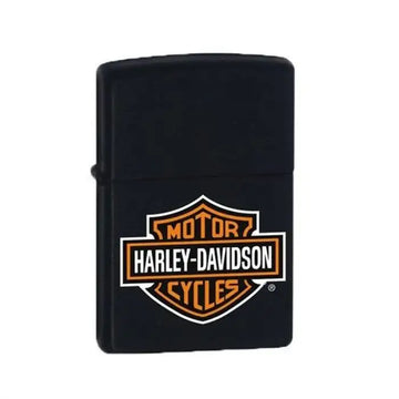 Zippo Lighter Harley Davidson Black Matte Classic Engravable Grooms Gift USA - Larson Jewelers