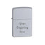 Zippo Lighter Satin Chrome Classic Engravable Grooms Gift USA - Larson Jewelers
