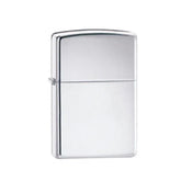 Zippo Lighter High Polished Chrome Classic Engravable Grooms Gift USA - Larson Jewelers