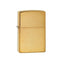 Zippo Lighter Brushed Brass Classic Engravable Grooms Gift USA - Larson Jewelers
