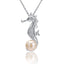 Seahorse White Pearl Necklace