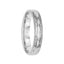 ADAIR 14k White Gold Wedding Band with Swiss Cut Center Milgrain Flat Edges by Artcarved - 4 mm - Larson Jewelers