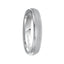 ADISON 14k White Gold Wedding Band Domed Brushed Finish Center with Milgrain Rolled Edges by Artcarved - 4mm, 6mm, & 8mm - Larson Jewelers