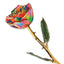 Gold Dipped Paradise Neon Tie Dyed Rose with Lacquer Coating - Larson Jewelers