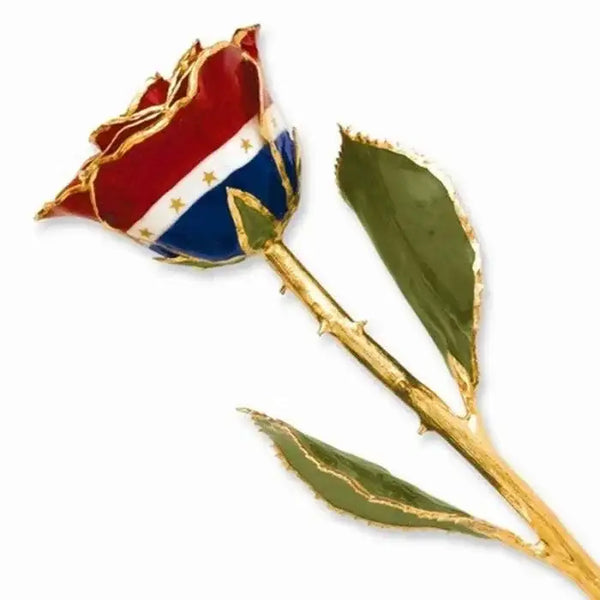 Gold Dipped Liberty Rose with Lacquer Finish - Larson Jewelers