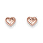 14k Madi K 7mm Rose Gold Heart Post Earrings - Larson Jewelers
