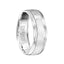 Brushed Cobalt Wedding Band with Polished Dual Groove Edges - 7mm - Larson Jewelers