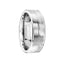 Men’s Comfort-Fit Cobalt Wedding Ring Brushed Finish with Polished Accents by Crown Ring - 7mm - Larson Jewelers