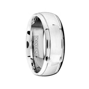 Polished Dual Grooved Men’s Cobalt Wedding Ring - 7mm - Larson Jewelers