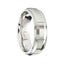 BRYAN Polished & Satin Finished Raised Cobalt Wedding Ring with Cut Motif - 7mm - Larson Jewelers