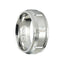 Polished Grooved Raised Center Cobalt Band with Beveled Step Edges - 9mm - Larson Jewelers
