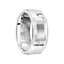 Men’s Brushed & Polished Raised Center Cobalt Ring with Grooves - 9mm - Larson Jewelers