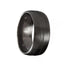SAKAZAKI Torque Black Cobalt Wedding Band Brushed Finish with Grooved Center Accents Flat Edges - 9 mm - Larson Jewelers