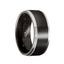 LEONHART Torque Black Cobalt Wedding Ring Flat Polished with Brushed Edges - 9 mm - Larson Jewelers