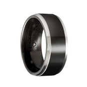 LEONHART Torque Black Cobalt Wedding Ring Flat Polished with Brushed Edges - 9 mm - Larson Jewelers