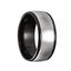 MENETHIL Torque Black Cobalt Brushed Wedding Band Round Edges with Black Inside - 7 mm - Larson Jewelers