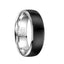 WRIGHT Torque Black Cobalt Wedding Band Brushed Finish Center Beveled Polished Edges - 7 mm - Larson Jewelers