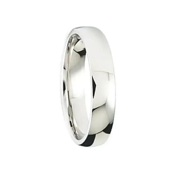 Domed Polished Finish Comfort-Fit Women’s Wedding Band by Crown Ring - 4mm - Larson Jewelers